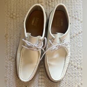 G.H. Bass & Co. Ivory Leather Women’s  Wallace Loafers